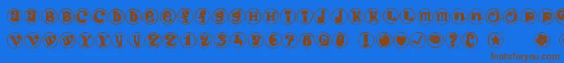 Firewithin Font – Brown Fonts on Blue Background