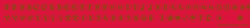 Шрифт Firewithin – коричневые шрифты на красном фоне