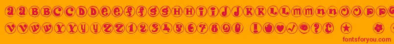Firewithin Font – Red Fonts on Orange Background