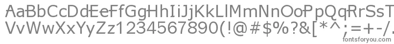 フォントX360ByRedge – 白い背景に灰色の文字