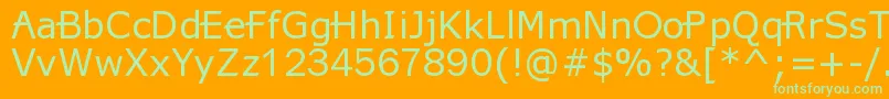 X360ByRedge Font – Green Fonts on Orange Background