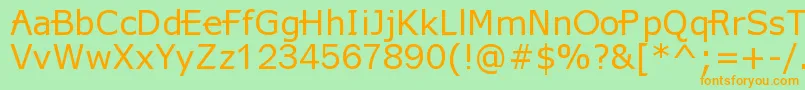 X360ByRedge Font – Orange Fonts on Green Background