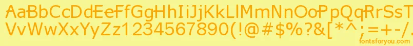 X360ByRedge Font – Orange Fonts on Yellow Background