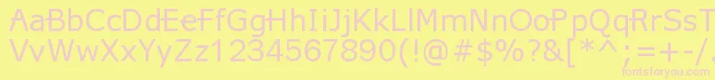 X360ByRedge Font – Pink Fonts on Yellow Background