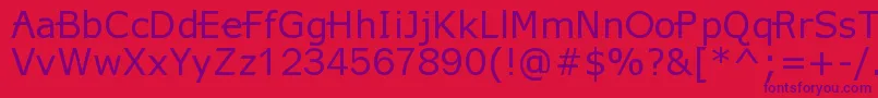 X360ByRedge Font – Purple Fonts on Red Background