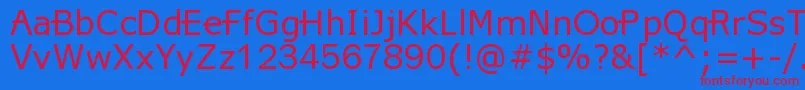 X360ByRedge Font – Red Fonts on Blue Background