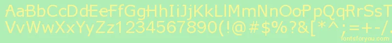 X360ByRedge Font – Yellow Fonts on Green Background