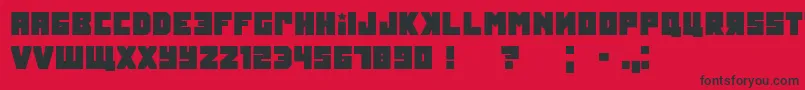 Tokarev Font – Black Fonts on Red Background