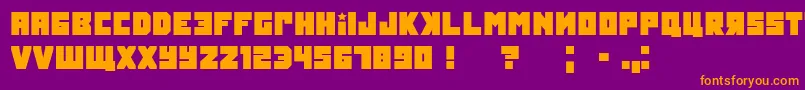 Tokarev Font – Orange Fonts on Purple Background