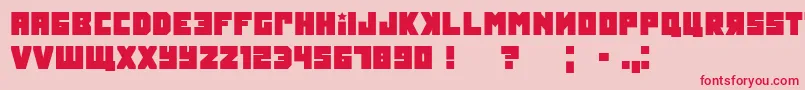 Tokarev Font – Red Fonts on Pink Background