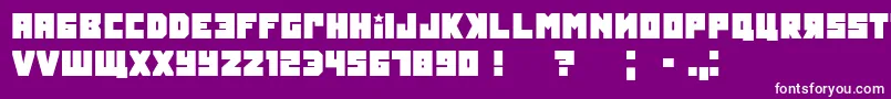 フォントTokarev – 紫の背景に白い文字