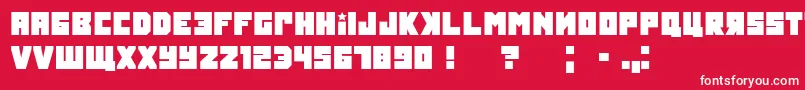 Шрифт Tokarev – белые шрифты на красном фоне