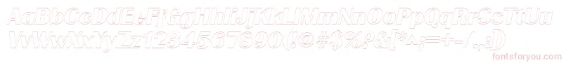Czcionka GrenobleoutlineItalic – różowe czcionki