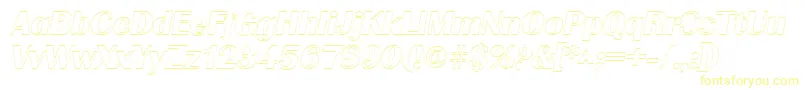 GrenobleoutlineItalic-fontti – keltaiset fontit
