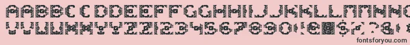 Dazzlesh Font – Black Fonts on Pink Background