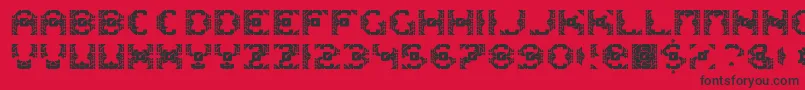 Dazzlesh Font – Black Fonts on Red Background