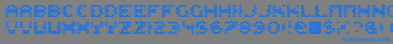 Dazzlesh Font – Blue Fonts on Gray Background