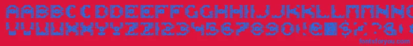 Dazzlesh Font – Blue Fonts on Red Background