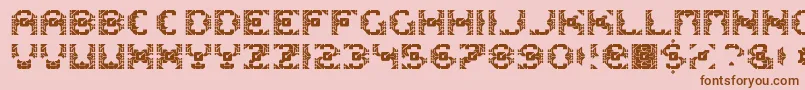 Dazzlesh Font – Brown Fonts on Pink Background