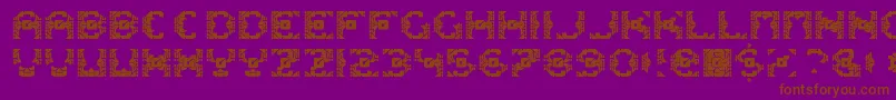 Dazzlesh Font – Brown Fonts on Purple Background