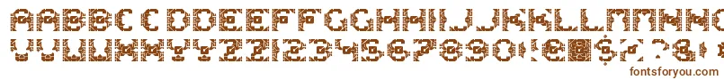 Dazzlesh-fontti – ruskeat fontit valkoisella taustalla