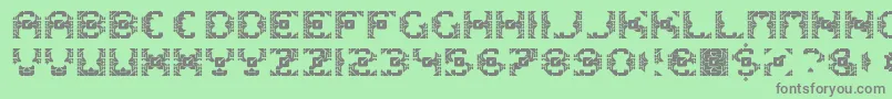 Dazzlesh Font – Gray Fonts on Green Background