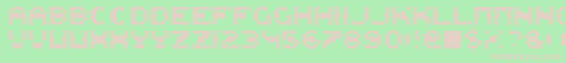 Dazzlesh-fontti – vaaleanpunaiset fontit vihreällä taustalla