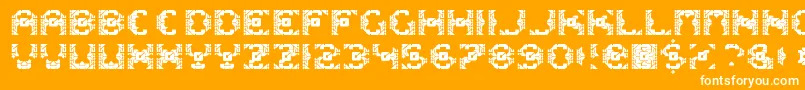 Dazzlesh Font – White Fonts on Orange Background