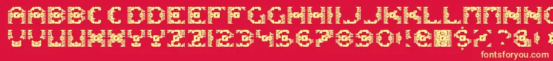 Dazzlesh Font – Yellow Fonts on Red Background