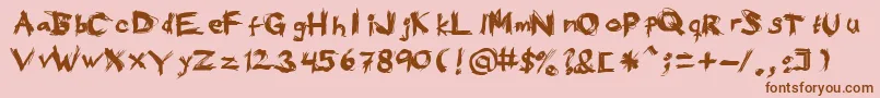 EatYourFace Font – Brown Fonts on Pink Background