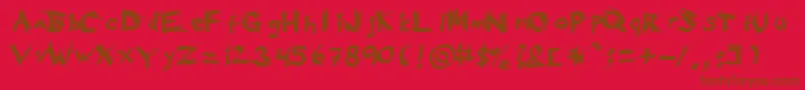 EatYourFace Font – Brown Fonts on Red Background