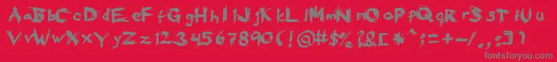 EatYourFace Font – Gray Fonts on Red Background
