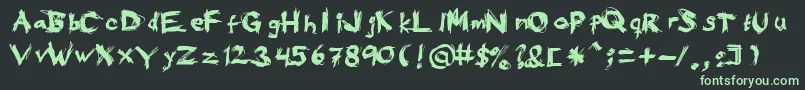 EatYourFace Font – Green Fonts on Black Background