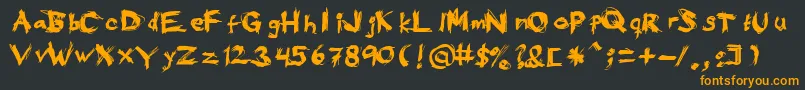 EatYourFace Font – Orange Fonts on Black Background