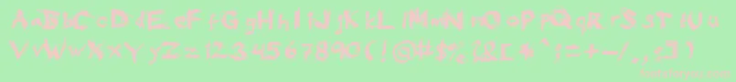 EatYourFace Font – Pink Fonts on Green Background