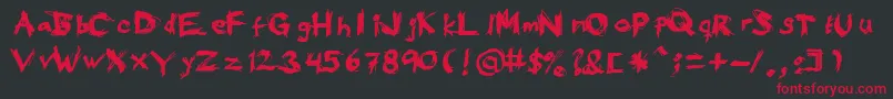 EatYourFace Font – Red Fonts on Black Background