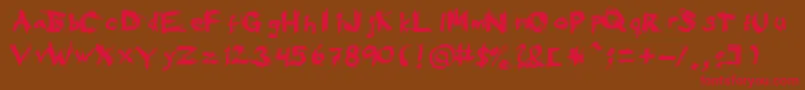 EatYourFace Font – Red Fonts on Brown Background
