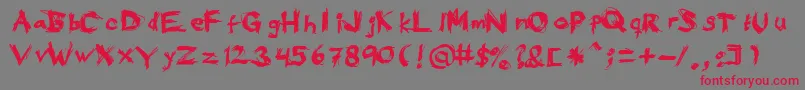 EatYourFace Font – Red Fonts on Gray Background