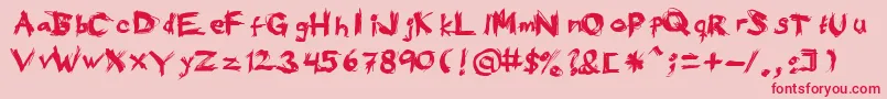 EatYourFace Font – Red Fonts on Pink Background