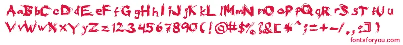 EatYourFace Font – Red Fonts on White Background