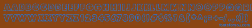 Culdesac2 Font – Blue Fonts on Brown Background