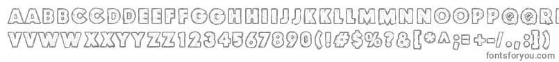 Culdesac2-fontti – harmaat kirjasimet valkoisella taustalla