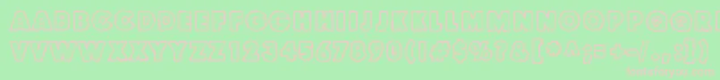 Culdesac2 Font – Pink Fonts on Green Background