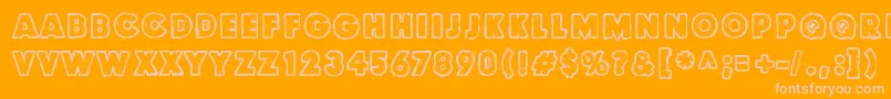 Culdesac2 Font – Pink Fonts on Orange Background
