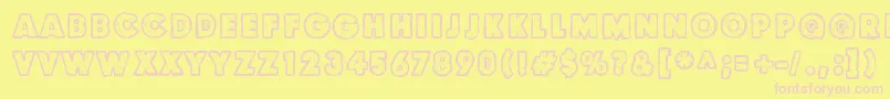 Culdesac2 Font – Pink Fonts on Yellow Background