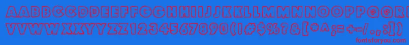 Culdesac2 Font – Red Fonts on Blue Background