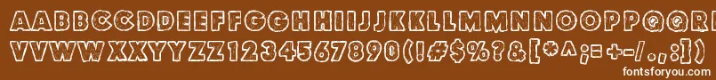 Culdesac2 Font – White Fonts on Brown Background