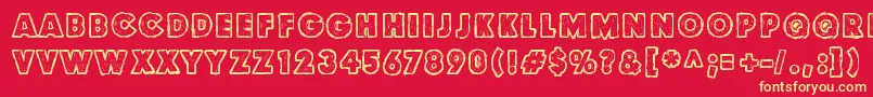 Culdesac2 Font – Yellow Fonts on Red Background