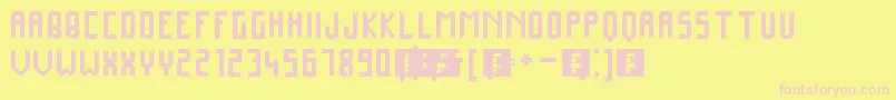 Mayangsari Font – Pink Fonts on Yellow Background