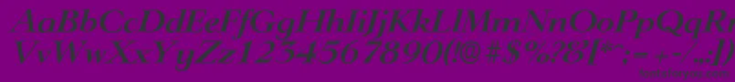 LingwoodserialBolditalic Font – Black Fonts on Purple Background